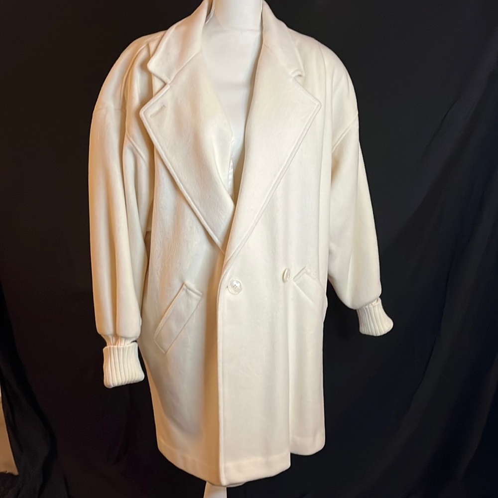 Vintage Saril LTD cream colored Wool Dress Jacket (size 14)